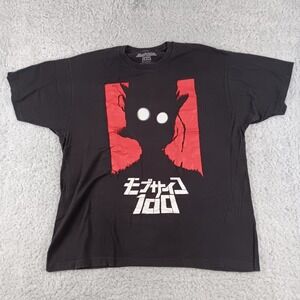 Mob Psycho 100 Crunchyroll Anime Graphic T-Shirt Mens XL Black Shigeo Kageyama